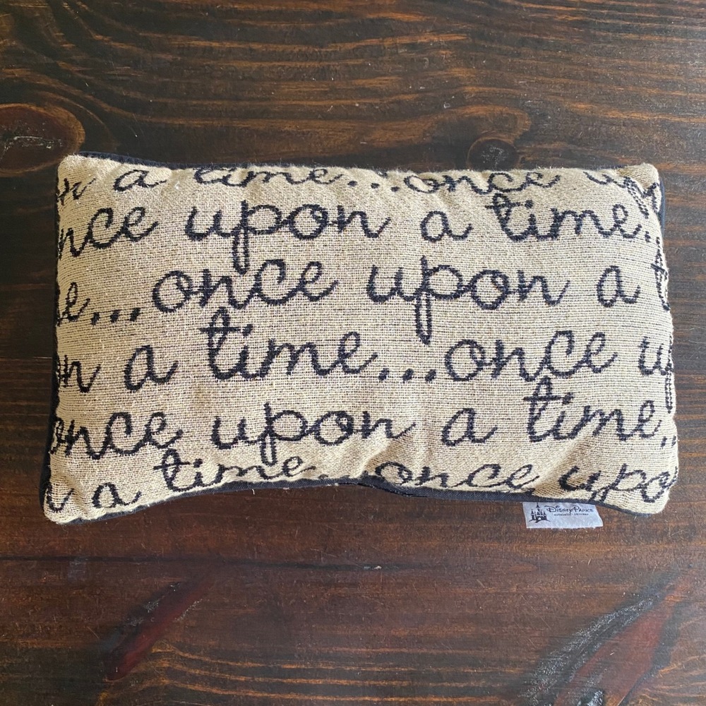 Disney Parks Once Upon A Time Happily Ever After Reversible Throw Pillow Tan